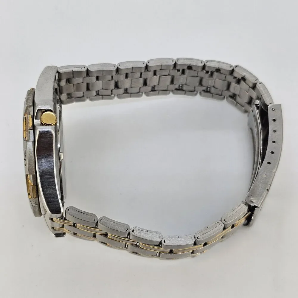 Men’s Sport America Watch 39MM White Dial Date Gold Gray Band 7.5